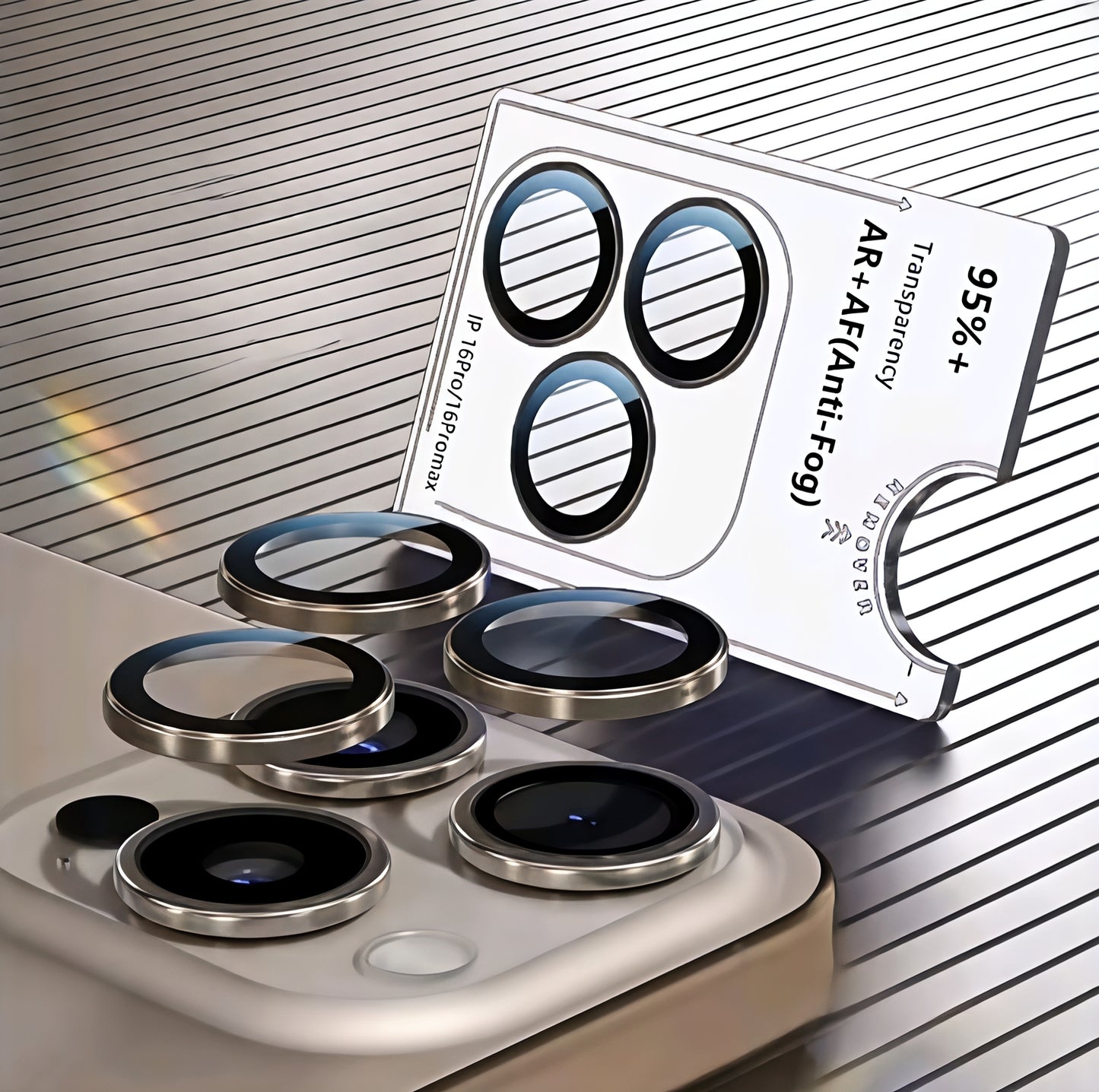 Premium AR+AF Anti-Fog Camera Lens Protector for iPhone (All Models & Colors)